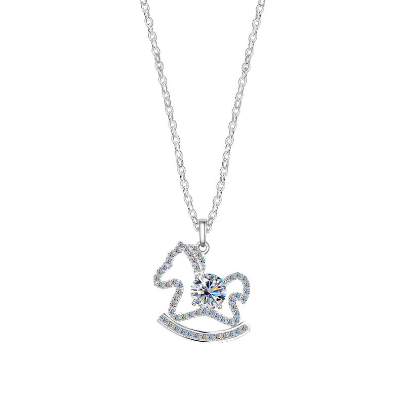Rocking Horse Silver Necklace