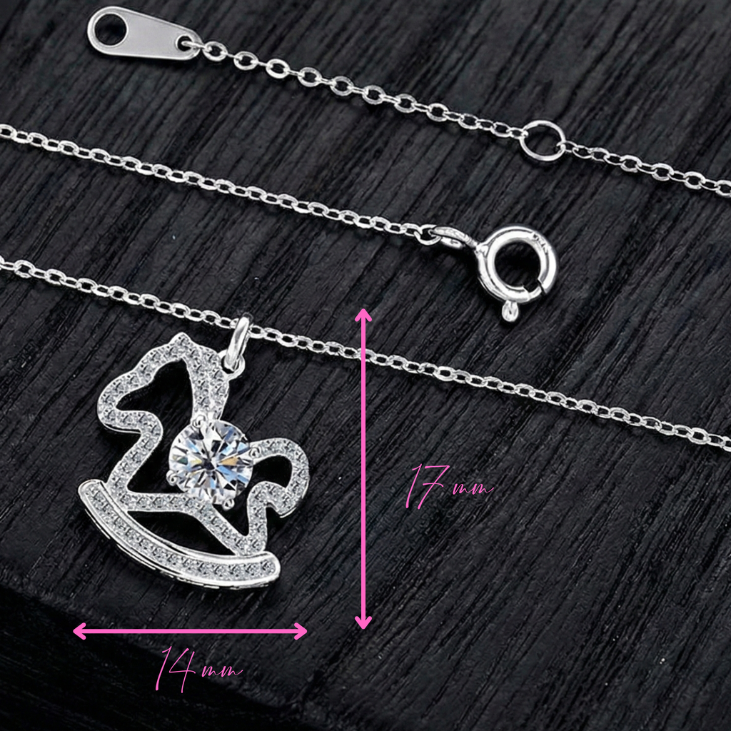 Rocking Horse Silver Necklace
