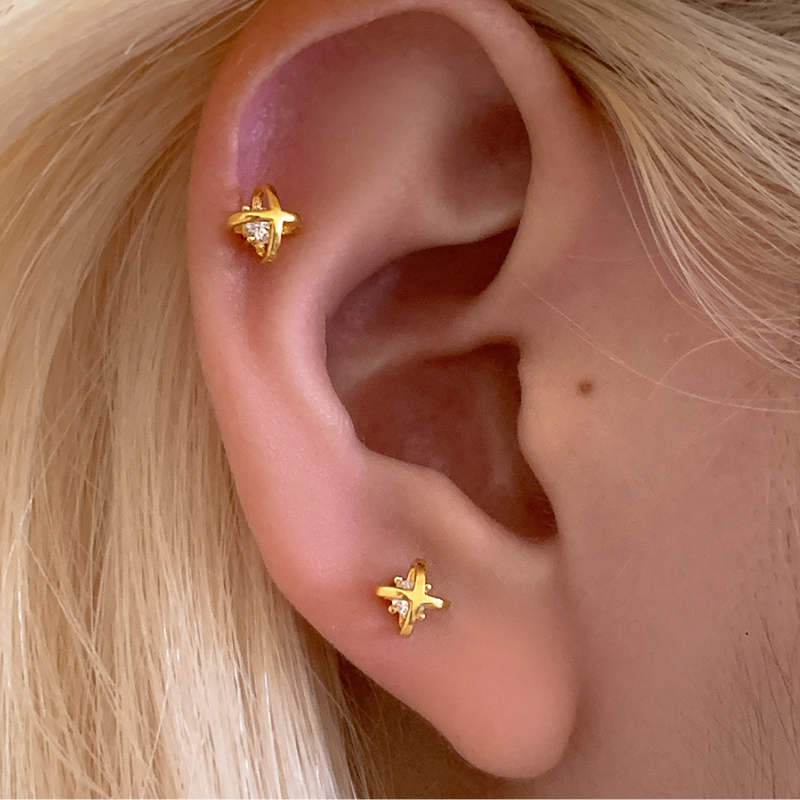 Cross Star Earrings
