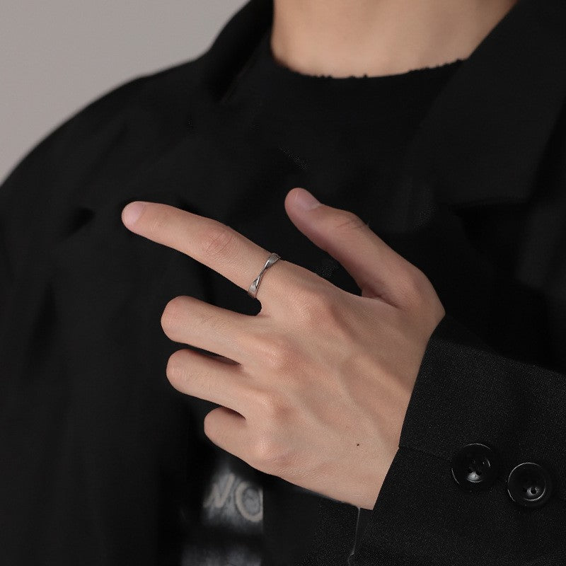 Adjustable Wave Sliver Ring