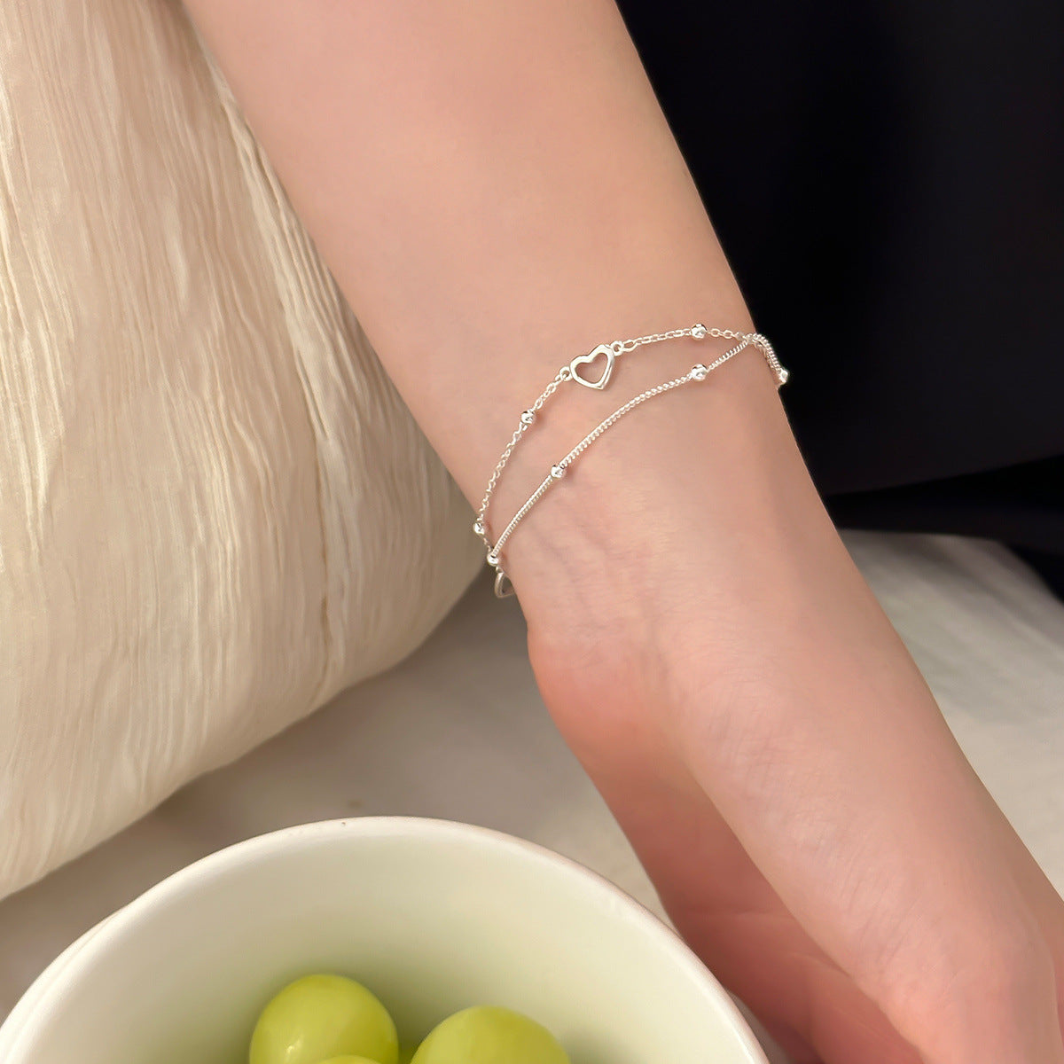 Silver Heart Bracelet