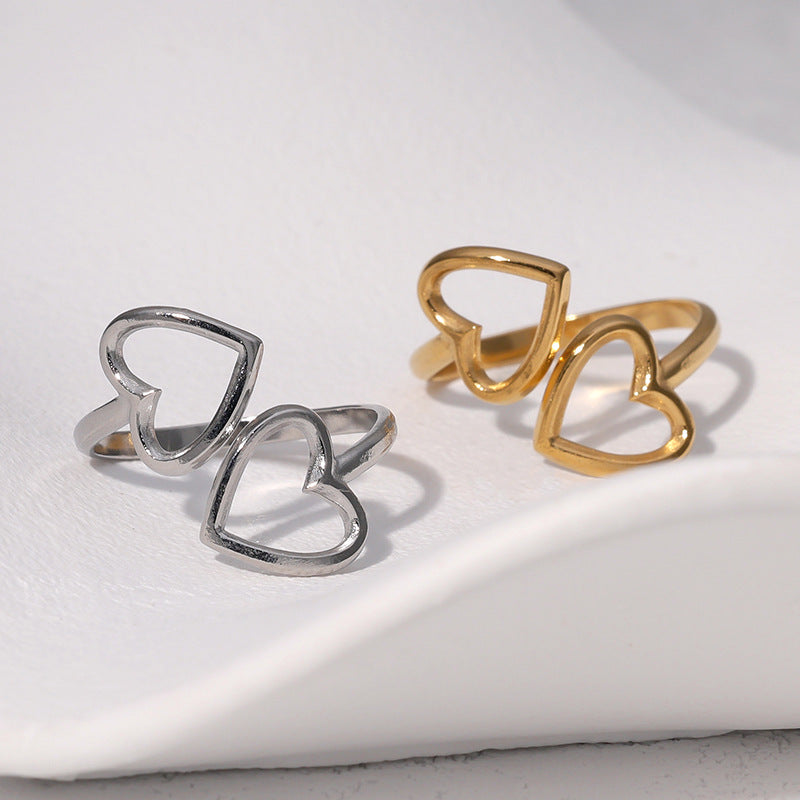 Double Heart Ring