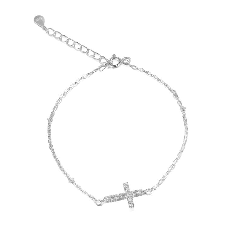 Silver Cross Bracelet