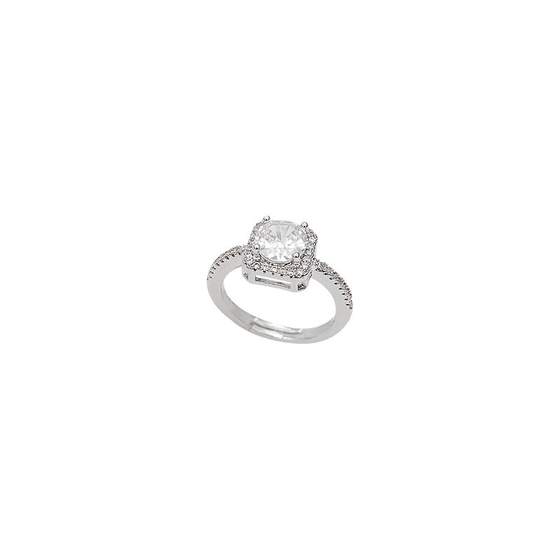 Square Moissanite Ring