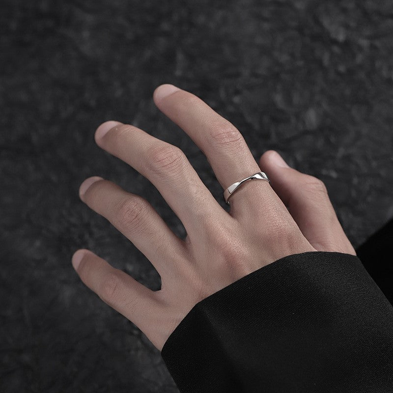 Adjustable Wave Sliver Ring