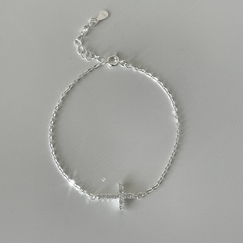 Silver Cross Bracelet
