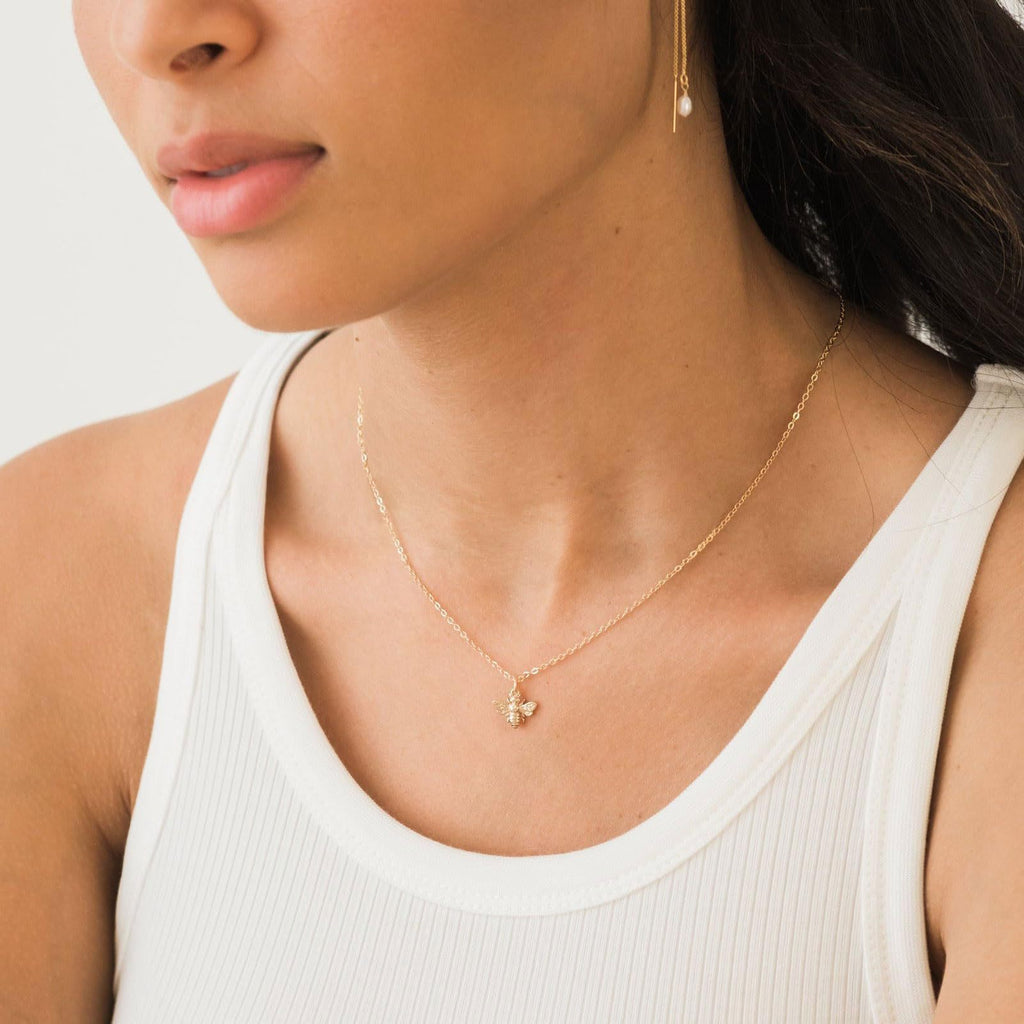 Gold Bee Necklace