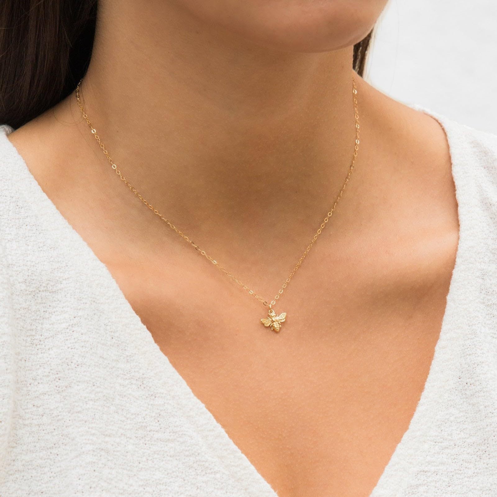 Gold Bee Necklace