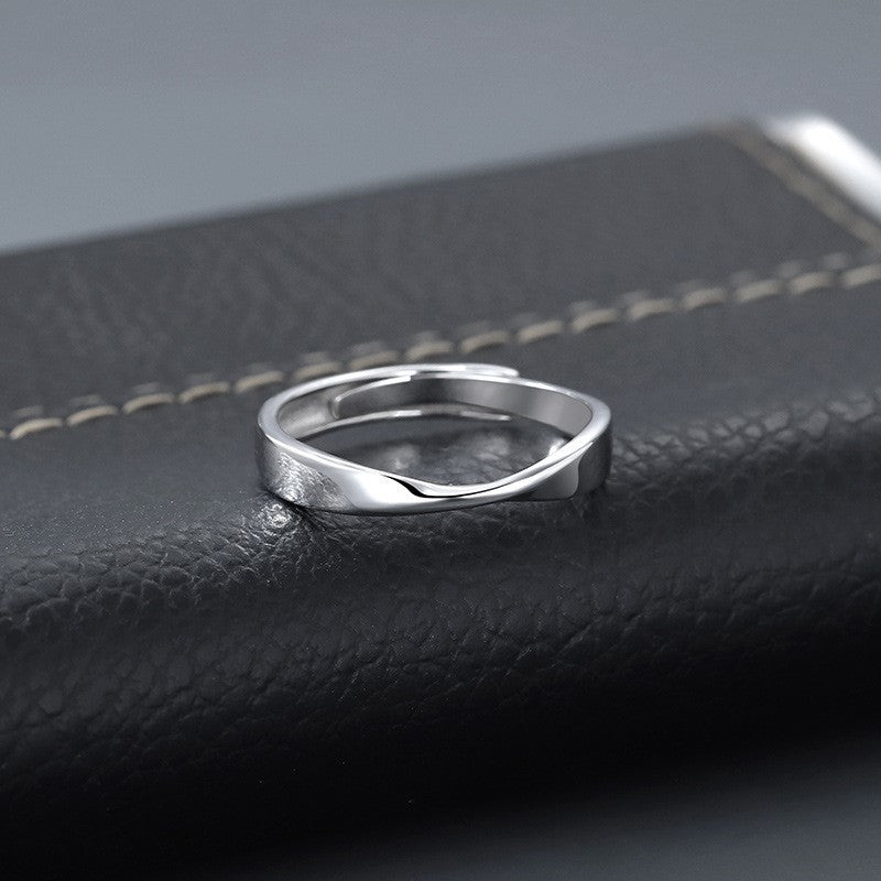 Adjustable Wave Sliver Ring